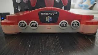 Nintendo 64 N64 Clear Red “Watermelon” Console w/ Region Free Tray + OEM...