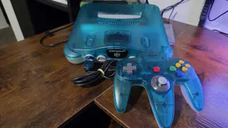 Nintendo 64 N64 Ice Blue Funtastic Console Controller Pak Region Free Bundle
