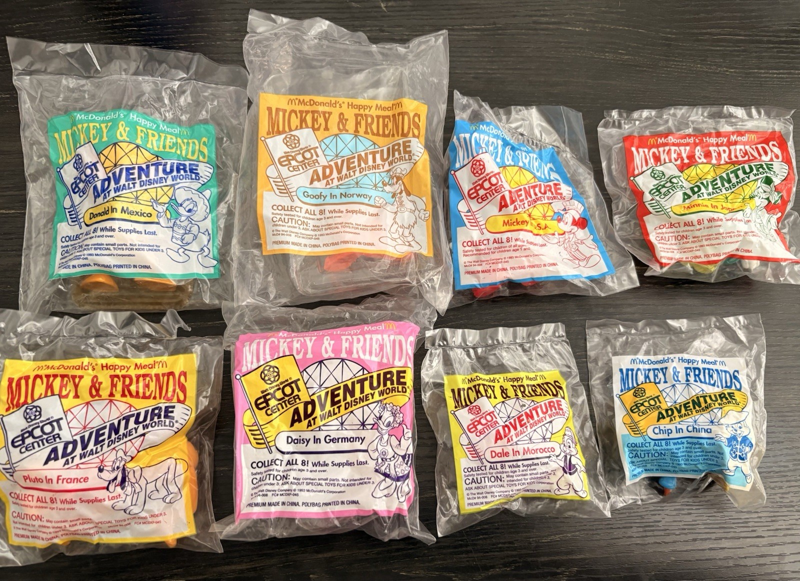 1993 McDonald’s Disney World EPCOT Adventure Happy Meal Toys- Complete Set Of 8 — photo 1 of 10