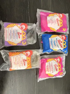 Vintage McDonald’s Barbie Happy Meal Toy Lot – 5 Sealed Dolls Mixed Releases