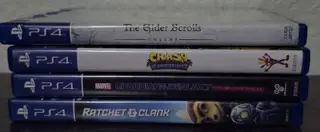 PS4 Game Lot of 4 Tested Working Crash Ratchet Elder Scrolls Guardians No...