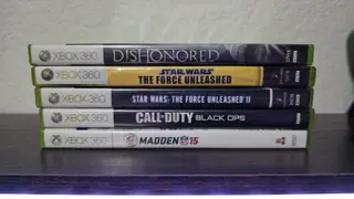 Xbox 360 Game Lot Tested Working Star Wars Black Ops Dishonored Madden Manuals
