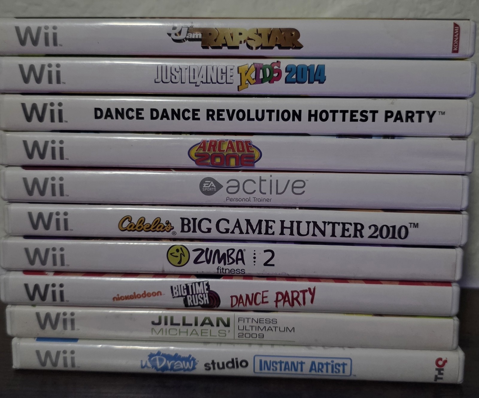 Nintendo Wii Game Lot Tested Working Just Dance Rapstar DDR Zumba Cabela’s... — photo 1 of 21