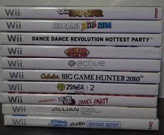 Nintendo Wii Game Lot Tested Working Just Dance Rapstar DDR Zumba Cabela’s...