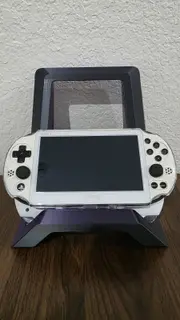 Sony PS Vita Slim PCH-2000 Custom White/Black Console w/ Clear Case Charger 1GB