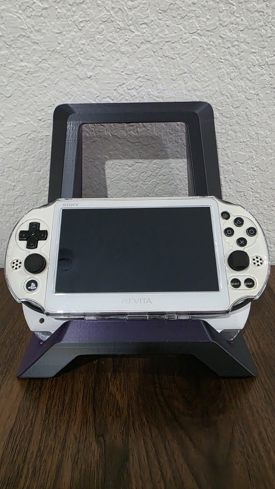 Sony PS Vita Slim PCH-2000 Custom White/Black Console w/ Clear Case Charger 1GB — photo 1 of 10