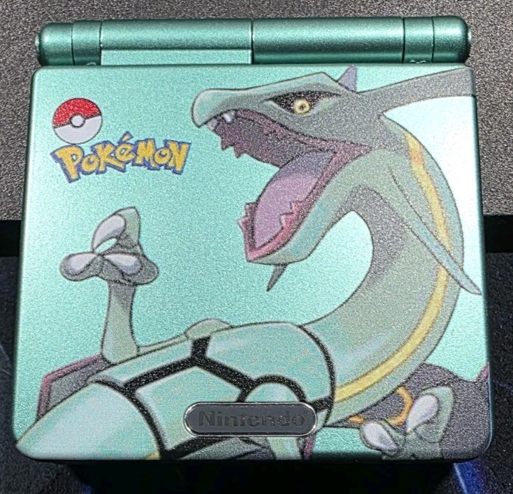 Nintendo Game Boy Advance SP IPS Screen OSD Reshell Rayquaza Style Tested w/...