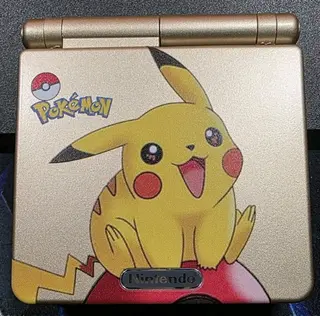 Nintendo Game Boy Advance SP Pikachu Reshell IPS Screen OSD Tested w/ New...