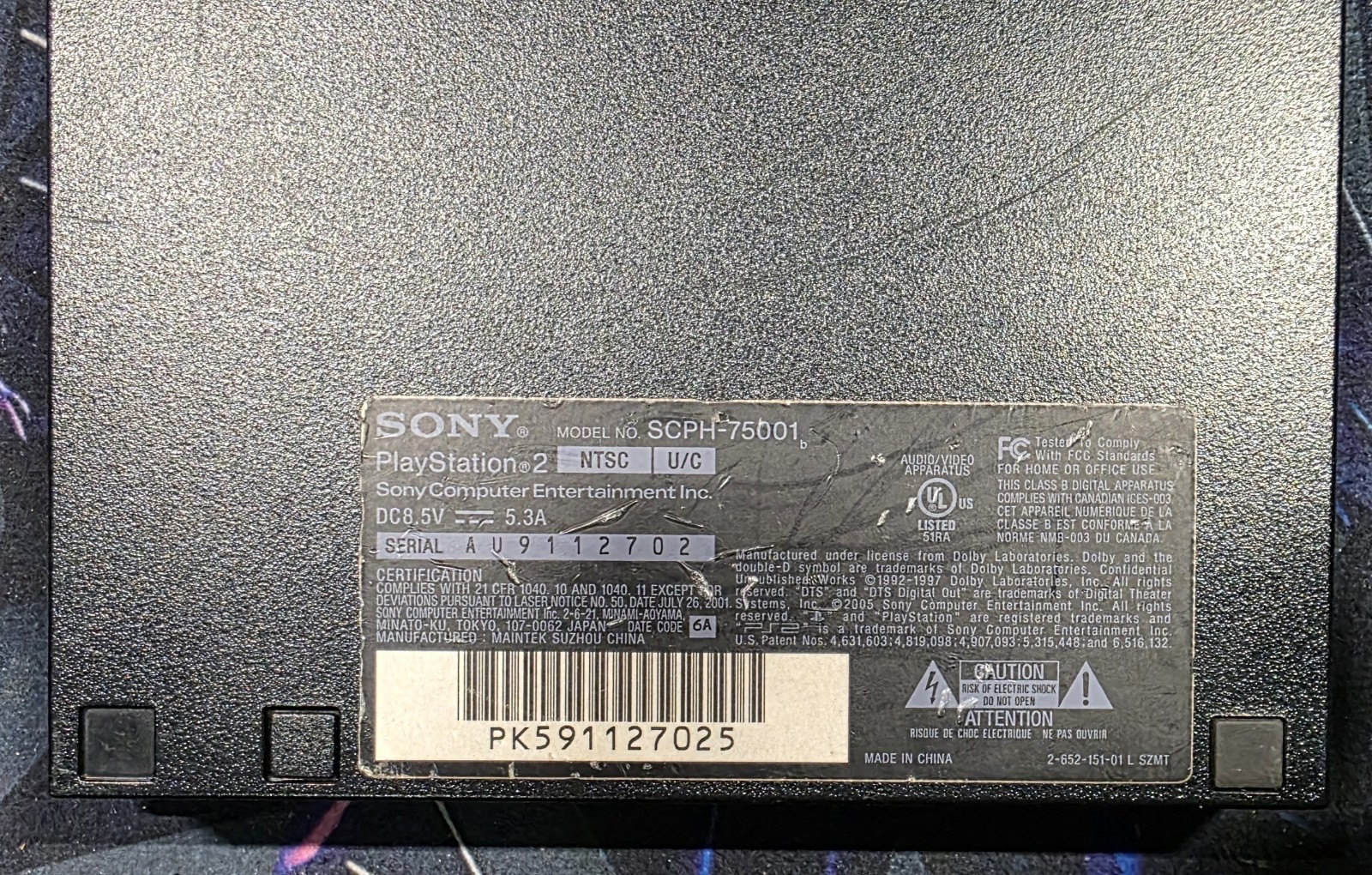 Sony PlayStation 2 Slim SCPH-70011 Console Only Tested Working PS2 Black — photo 1 of 9