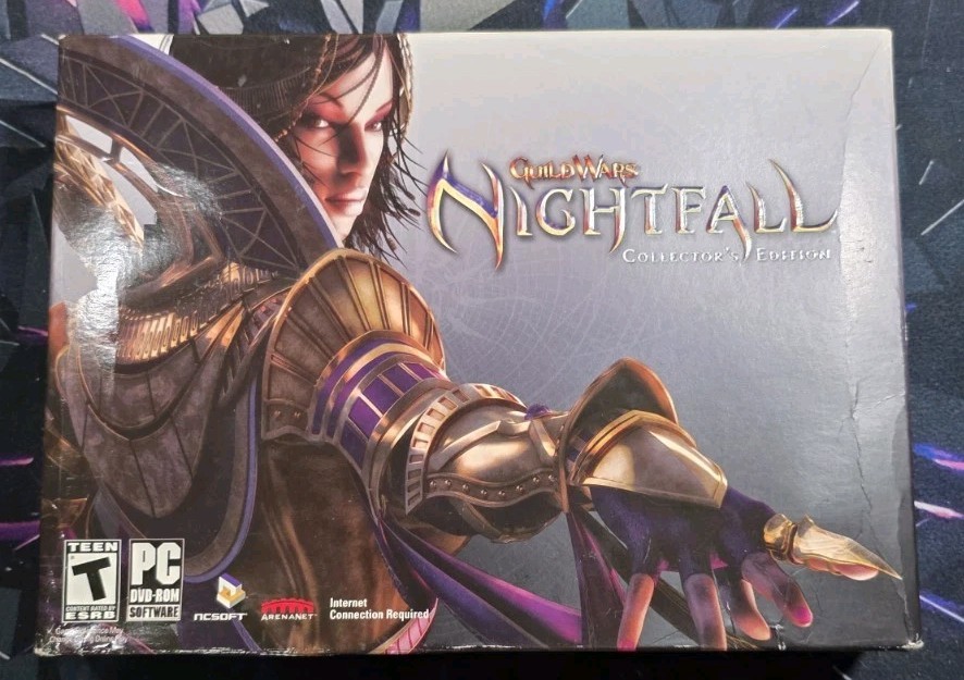 Guild Wars Nightfall Collector's Edition PC Big Box CIB Complete w/ Sealed Pins
