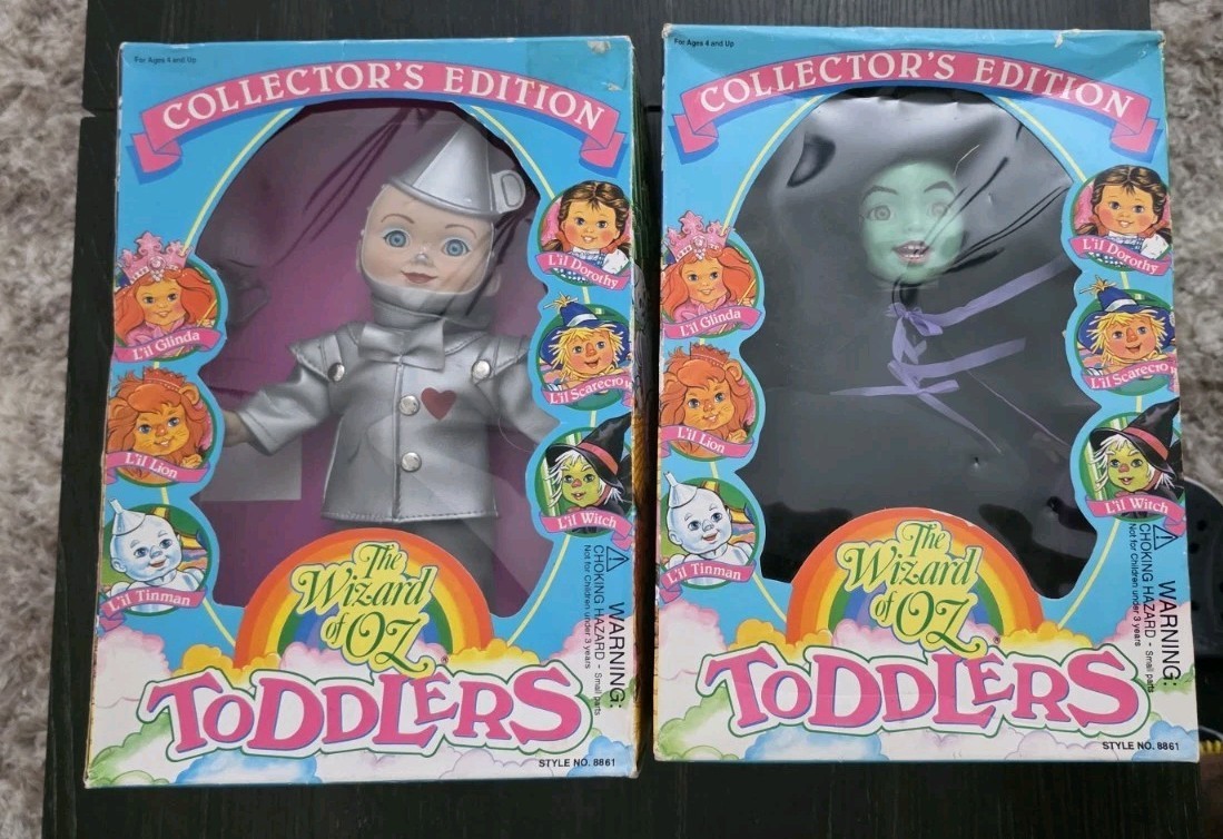 Wizard of Oz Toddlers Lot of 2 Lil Witch Lil Tinman 1993 Sky Kids Collectors NIB