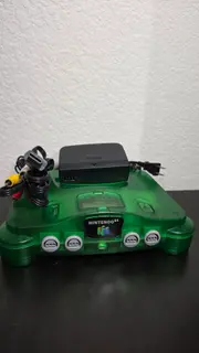 Nintendo 64 w/ Translucent Green Reshell Bundle