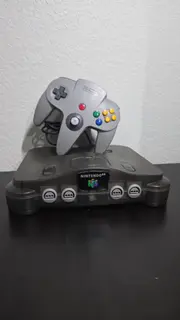 Nintendo 64 Translucent Gray Reshell w/ Gray Controller