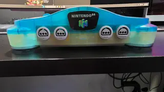 Nintendo 64 N64 Ice Blue Console (JPN) with Jumper Pak, Region Free